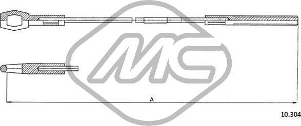 Metalcaucho 83605 - Трос, управление сцеплением avtokuzovplus.com.ua