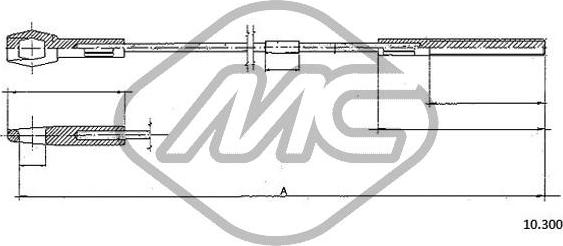 Metalcaucho 83606 - Трос, управление сцеплением avtokuzovplus.com.ua