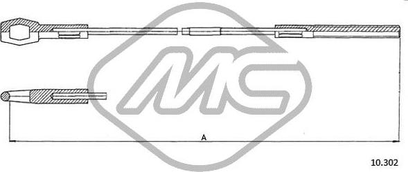 Metalcaucho 83607 - Трос, управління зчепленням autocars.com.ua