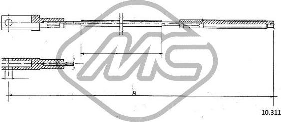 Metalcaucho 83614 - Трос, управление сцеплением avtokuzovplus.com.ua