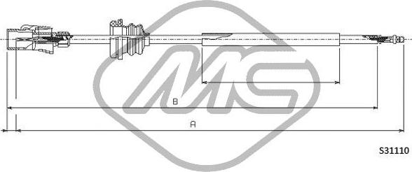 Metalcaucho 83652 - Тросик спідометра autocars.com.ua