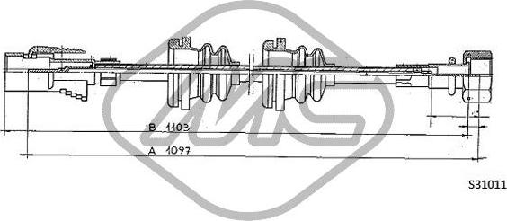 Metalcaucho 83655 - Тросик спідометра autocars.com.ua