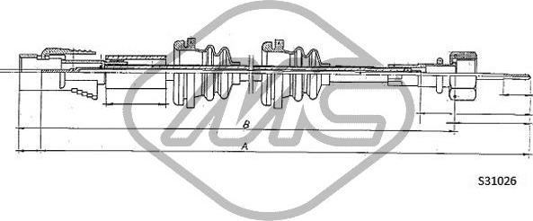 Metalcaucho 83684 - Тросик спідометра autocars.com.ua