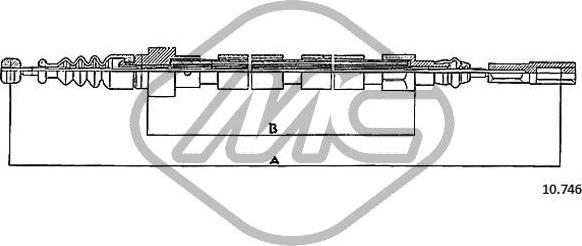 Metalcaucho 83714 - Трос, гальмівна система autocars.com.ua