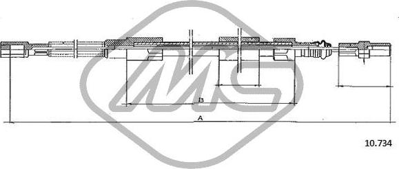 Metalcaucho 83725 - Трос, гальмівна система autocars.com.ua