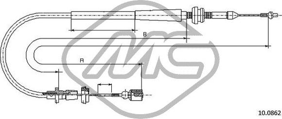 Metalcaucho 83824 - Тросик газа avtokuzovplus.com.ua