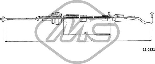 Metalcaucho 83827 - Тросик газу autocars.com.ua