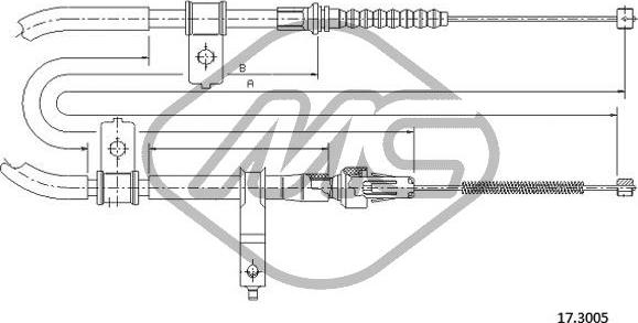 Metalcaucho 83868 - Трос, гальмівна система autocars.com.ua