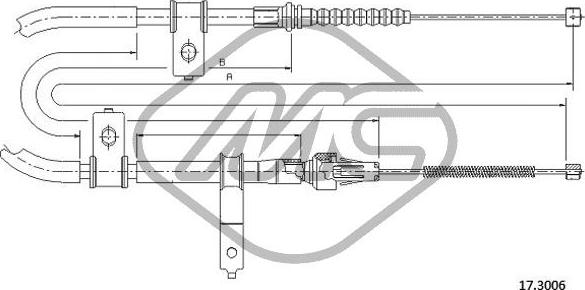 Metalcaucho 83869 - Трос, гальмівна система autocars.com.ua