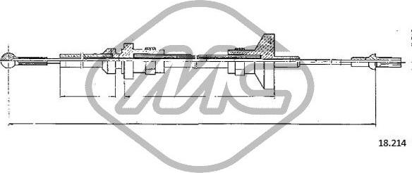 Metalcaucho 83918 - Трос, управління зчепленням autocars.com.ua