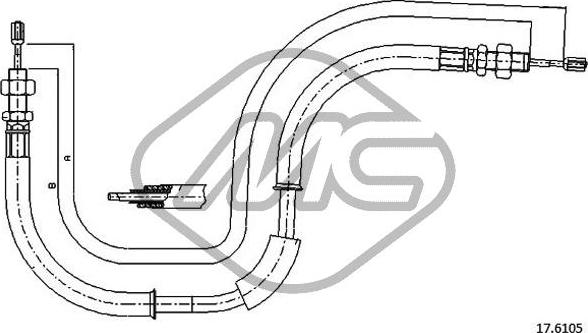 Metalcaucho 83923 - Трос, гальмівна система autocars.com.ua