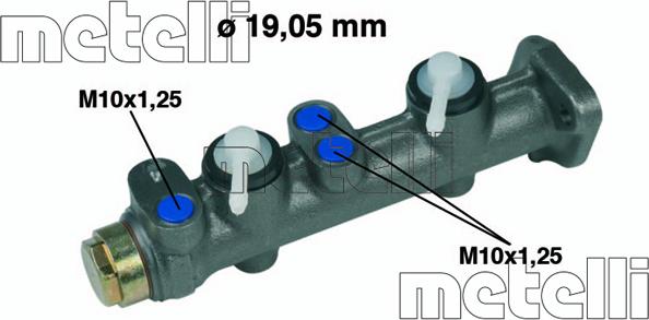 Metelli 05-0006 - Головний гальмівний циліндр autocars.com.ua