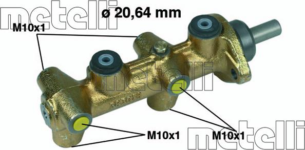 Metelli 05-0041 - Главный тормозной цилиндр avtokuzovplus.com.ua