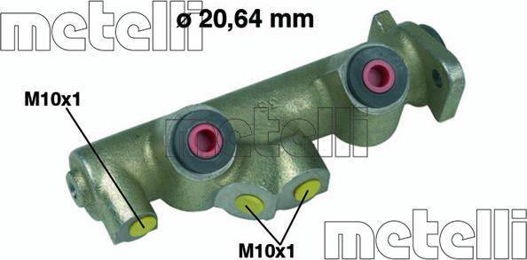 Metelli 05-0070 - Головний гальмівний циліндр autocars.com.ua