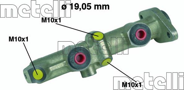 Metelli 05-0075 - Головний гальмівний циліндр autocars.com.ua