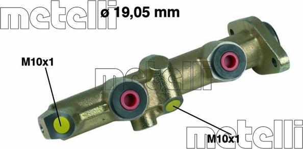 Metelli 05-0076 - Головний гальмівний циліндр autocars.com.ua