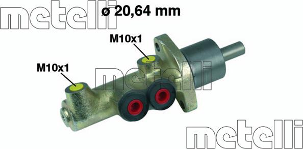 Metelli 05-0088 - Головний гальмівний циліндр autocars.com.ua