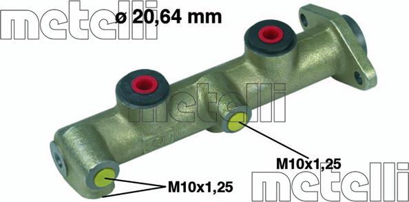 Metelli 05-0095 - Головний гальмівний циліндр autocars.com.ua
