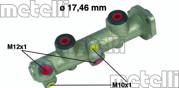 Metelli 05-0143 - Головний гальмівний циліндр autocars.com.ua