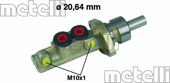 Metelli 05-0156 - Головний гальмівний циліндр autocars.com.ua