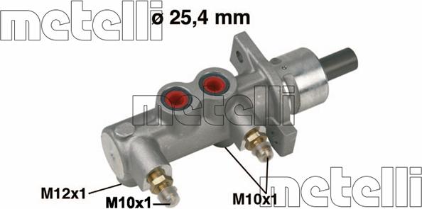 Metelli 05-0166 - Главный тормозной цилиндр avtokuzovplus.com.ua