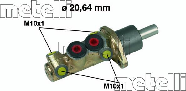 Metelli 05-0193 - Головний гальмівний циліндр autocars.com.ua