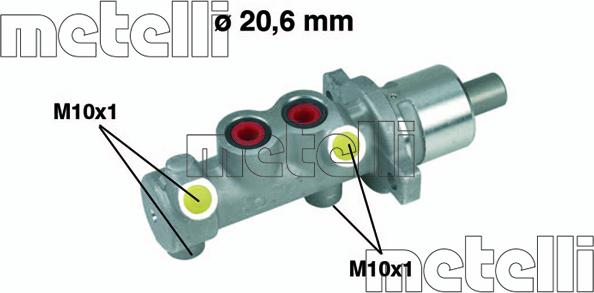 Metelli 05-0199 - Головний гальмівний циліндр autocars.com.ua