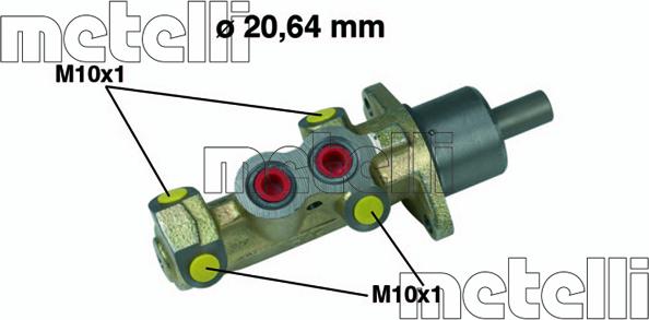 Metelli 05-0232 - Головний гальмівний циліндр autocars.com.ua