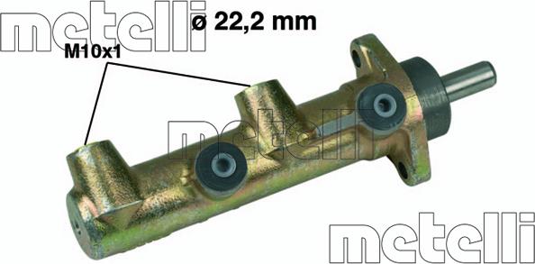 Metelli 05-0238 - Головний гальмівний циліндр autocars.com.ua