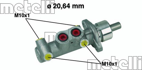 Metelli 05-0289 - Главный тормозной цилиндр avtokuzovplus.com.ua