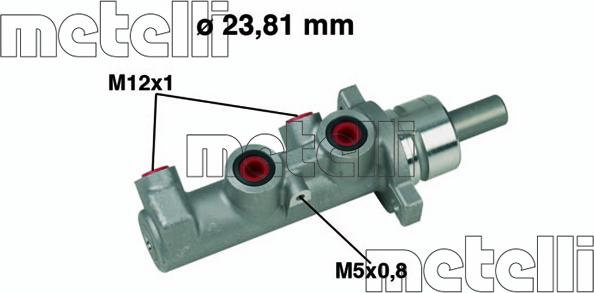 Metelli 05-0317 - Головний гальмівний циліндр autocars.com.ua