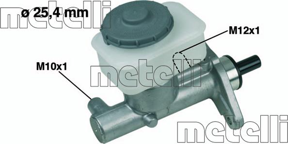 Metelli 05-0321 - Головний гальмівний циліндр autocars.com.ua