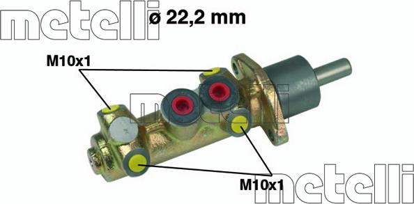 Metelli 05-0350 - Головний гальмівний циліндр autocars.com.ua