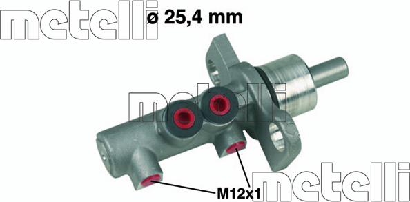 Metelli 05-0369 - Главный тормозной цилиндр avtokuzovplus.com.ua