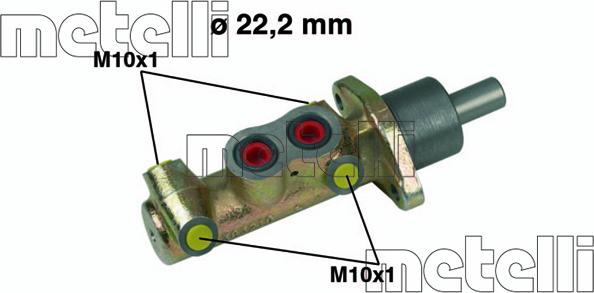 Metelli 05-0442 - Головний гальмівний циліндр autocars.com.ua