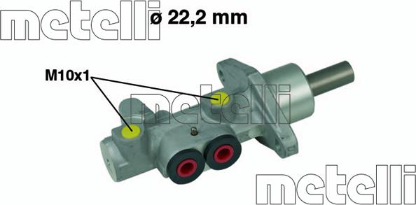 Metelli 05-0492 - Головний гальмівний циліндр autocars.com.ua