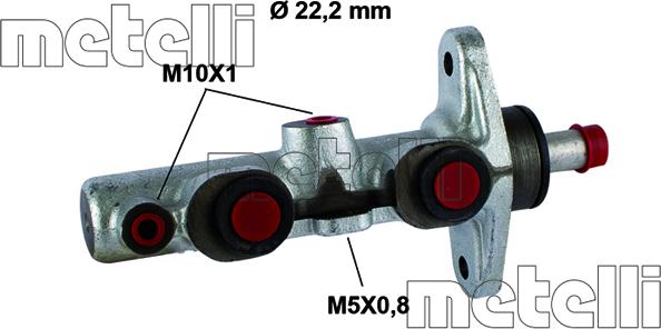 Metelli 05-0499 - Головний гальмівний циліндр autocars.com.ua