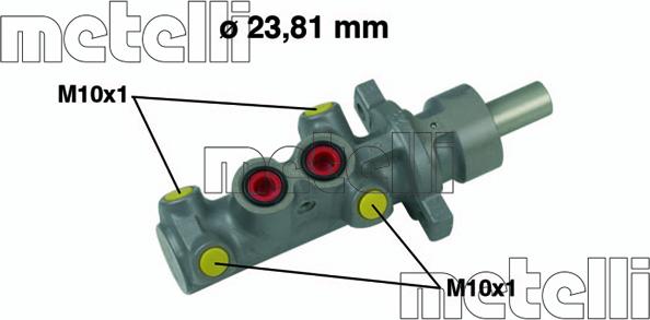 Metelli 05-0504 - Главный тормозной цилиндр avtokuzovplus.com.ua