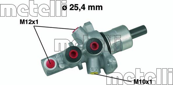 Metelli 05-0517 - Головний гальмівний циліндр autocars.com.ua