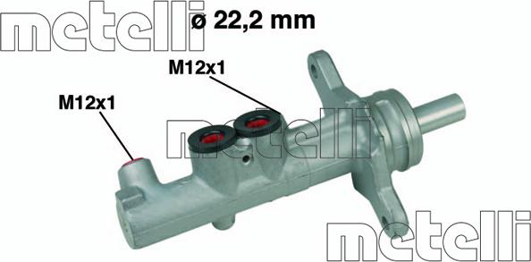 Metelli 05-0535 - Главный тормозной цилиндр avtokuzovplus.com.ua