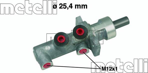 Metelli 05-0558 - Главный тормозной цилиндр avtokuzovplus.com.ua