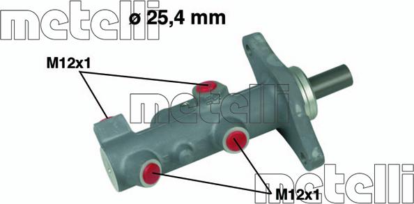 Metelli 05-0578 - Главный тормозной цилиндр avtokuzovplus.com.ua