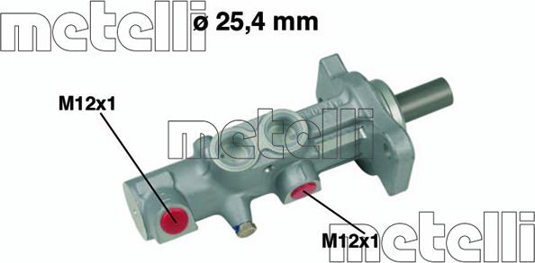 Metelli 05-0579 - Головний гальмівний циліндр autocars.com.ua