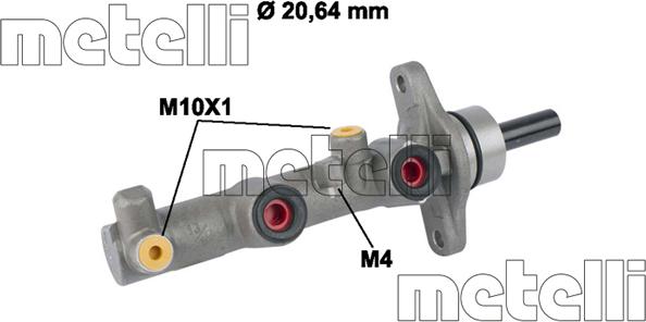 Metelli 05-0589 - Главный тормозной цилиндр avtokuzovplus.com.ua