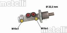 Metelli 05-0598 - Головний гальмівний циліндр autocars.com.ua