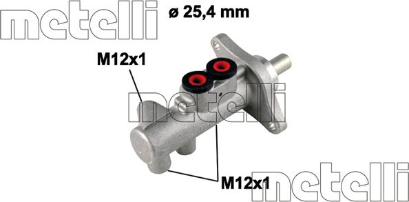 Metelli 05-0609 - Главный тормозной цилиндр avtokuzovplus.com.ua