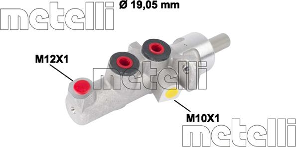 Metelli 05-0620 - Главный тормозной цилиндр avtokuzovplus.com.ua