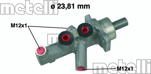 Metelli 05-0625 - Главный тормозной цилиндр avtokuzovplus.com.ua