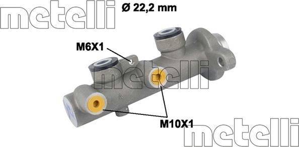 Metelli 05-0654 - Главный тормозной цилиндр avtokuzovplus.com.ua