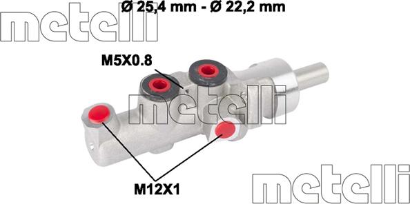 Metelli 05-0662 - Главный тормозной цилиндр avtokuzovplus.com.ua